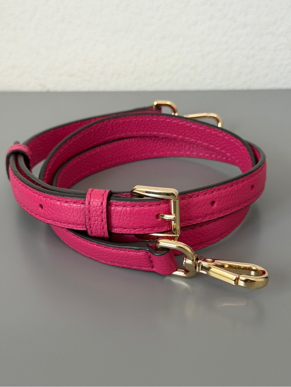Michael Kors Hot Pink Leather Strap with Gold Hardware